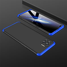 Coque Plastique Mat Protection Integrale 360 Degres Avant et Arriere Etui Housse M01 pour Oppo A93 Bleu et Noir