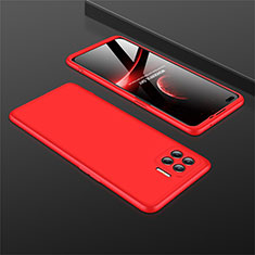 Coque Plastique Mat Protection Integrale 360 Degres Avant et Arriere Etui Housse M01 pour Oppo A93 Rouge