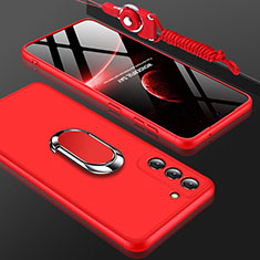 Coque Plastique Mat Protection Integrale 360 Degres Avant et Arriere Etui Housse M01 pour Samsung Galaxy S21 5G Rouge