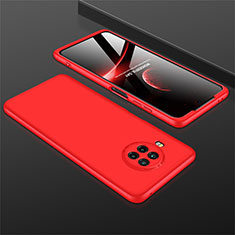 Coque Plastique Mat Protection Integrale 360 Degres Avant et Arriere Etui Housse M01 pour Xiaomi Mi 10i 5G Rouge