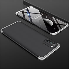Coque Plastique Mat Protection Integrale 360 Degres Avant et Arriere Etui Housse M01 pour Xiaomi Poco M3 Argent et Noir