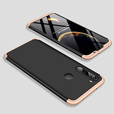 Coque Plastique Mat Protection Integrale 360 Degres Avant et Arriere Etui Housse M01 pour Xiaomi Redmi Note 8T Or et Noir