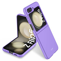 Coque Plastique Mat Protection Integrale 360 Degres Avant et Arriere Etui Housse MK1 pour Samsung Galaxy Z Flip5 5G Violet