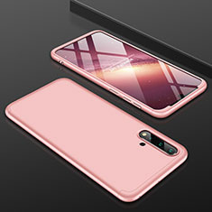 Coque Plastique Mat Protection Integrale 360 Degres Avant et Arriere Etui Housse P01 pour Huawei Nova 5 Pro Or Rose