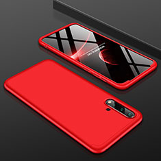 Coque Plastique Mat Protection Integrale 360 Degres Avant et Arriere Etui Housse P01 pour Huawei Nova 5 Pro Rouge