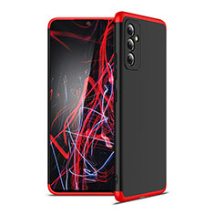 Coque Plastique Mat Protection Integrale 360 Degres Avant et Arriere Etui Housse P01 pour Samsung Galaxy A24 4G Rouge et Noir