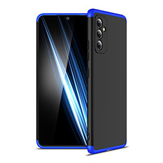 Coque Plastique Mat Protection Integrale 360 Degres Avant et Arriere Etui Housse P01 pour Samsung Galaxy A82 5G Bleu et Noir