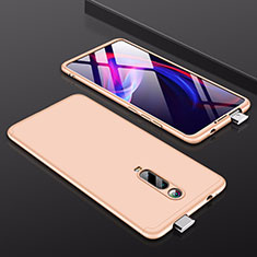 Coque Plastique Mat Protection Integrale 360 Degres Avant et Arriere Etui Housse P01 pour Xiaomi Mi 9T Or