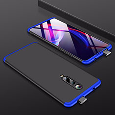 Coque Plastique Mat Protection Integrale 360 Degres Avant et Arriere Etui Housse P01 pour Xiaomi Mi 9T Pro Bleu et Noir