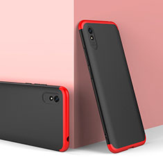 Coque Plastique Mat Protection Integrale 360 Degres Avant et Arriere Etui Housse P01 pour Xiaomi Redmi 9i Rouge et Noir