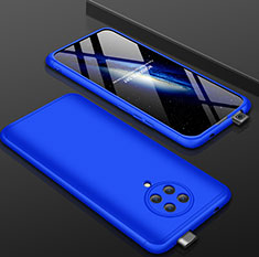 Coque Plastique Mat Protection Integrale 360 Degres Avant et Arriere Etui Housse P01 pour Xiaomi Redmi K30 Pro 5G Bleu