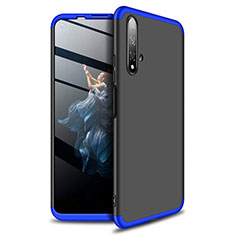 Coque Plastique Mat Protection Integrale 360 Degres Avant et Arriere Etui Housse P02 pour Huawei Honor 20S Bleu et Noir