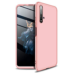 Coque Plastique Mat Protection Integrale 360 Degres Avant et Arriere Etui Housse P02 pour Huawei Honor 20S Or Rose