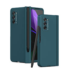 Coque Plastique Mat Protection Integrale 360 Degres Avant et Arriere Etui Housse P02 pour Samsung Galaxy Z Fold2 5G Vert