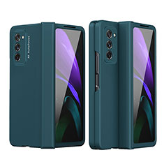 Coque Plastique Mat Protection Integrale 360 Degres Avant et Arriere Etui Housse P03 pour Samsung Galaxy Z Fold2 5G Vert