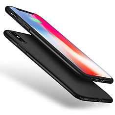 Coque Plastique Mat Protection Integrale 360 Degres Avant et Arriere Etui Housse pour Apple iPhone X Noir