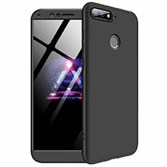 Coque Plastique Mat Protection Integrale 360 Degres Avant et Arriere Etui Housse pour Huawei Enjoy 8e Noir