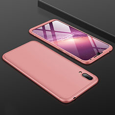 Coque Plastique Mat Protection Integrale 360 Degres Avant et Arriere Etui Housse pour Huawei Enjoy 9 Or Rose