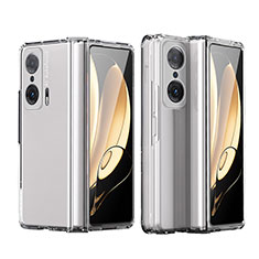 Coque Plastique Mat Protection Integrale 360 Degres Avant et Arriere Etui Housse pour Huawei Honor Magic V 5G Argent