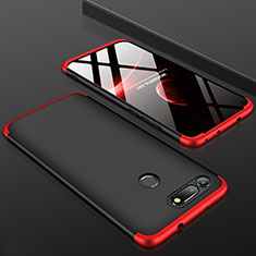 Coque Plastique Mat Protection Integrale 360 Degres Avant et Arriere Etui Housse pour Huawei Honor V20 Rouge et Noir