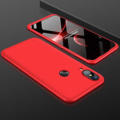 Coque Plastique Mat Protection Integrale 360 Degres Avant et Arriere Etui Housse pour Huawei P20 Lite Rouge