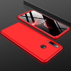 Coque Plastique Mat Protection Integrale 360 Degres Avant et Arriere Etui Housse pour Huawei P30 Lite Rouge