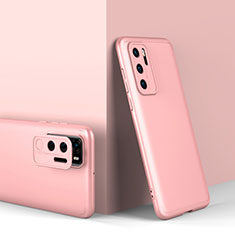 Coque Plastique Mat Protection Integrale 360 Degres Avant et Arriere Etui Housse pour Huawei P40 Or Rose