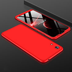 Coque Plastique Mat Protection Integrale 360 Degres Avant et Arriere Etui Housse pour Huawei Y6 Prime (2019) Rouge