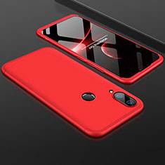 Coque Plastique Mat Protection Integrale 360 Degres Avant et Arriere Etui Housse pour Huawei Y9 (2019) Rouge