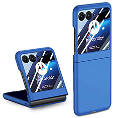 Coque Plastique Mat Protection Integrale 360 Degres Avant et Arriere Etui Housse pour Motorola Moto Razr 40 Ultra 5G Bleu