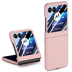 Coque Plastique Mat Protection Integrale 360 Degres Avant et Arriere Etui Housse pour Motorola Moto Razr 40 Ultra 5G Or Rose