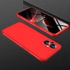 Coque Plastique Mat Protection Integrale 360 Degres Avant et Arriere Etui Housse pour OnePlus Nord N20 5G Rouge