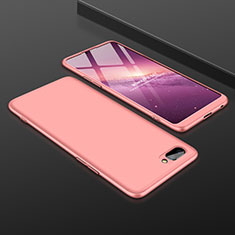 Coque Plastique Mat Protection Integrale 360 Degres Avant et Arriere Etui Housse pour Oppo A12e Or Rose