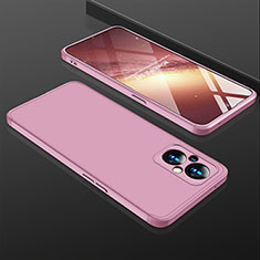 Coque Plastique Mat Protection Integrale 360 Degres Avant et Arriere Etui Housse pour Oppo F21s Pro 5G Or Rose