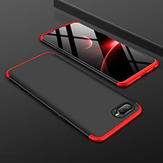 Coque Plastique Mat Protection Integrale 360 Degres Avant et Arriere Etui Housse pour Oppo K1 Rouge et Noir