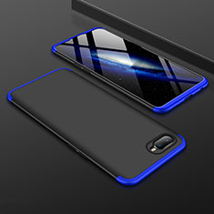 Coque Plastique Mat Protection Integrale 360 Degres Avant et Arriere Etui Housse pour Oppo R17 Neo Bleu et Noir