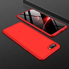 Coque Plastique Mat Protection Integrale 360 Degres Avant et Arriere Etui Housse pour Oppo R17 Neo Rouge