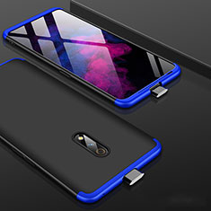 Coque Plastique Mat Protection Integrale 360 Degres Avant et Arriere Etui Housse pour Oppo Realme X Bleu et Noir