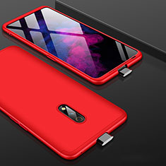 Coque Plastique Mat Protection Integrale 360 Degres Avant et Arriere Etui Housse pour Oppo Realme X Rouge