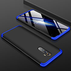 Coque Plastique Mat Protection Integrale 360 Degres Avant et Arriere Etui Housse pour Oppo Reno Ace Bleu et Noir