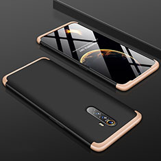 Coque Plastique Mat Protection Integrale 360 Degres Avant et Arriere Etui Housse pour Oppo Reno Ace Or et Noir