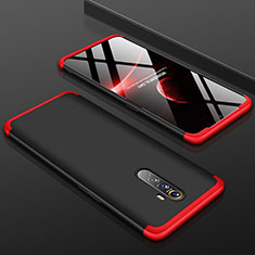 Coque Plastique Mat Protection Integrale 360 Degres Avant et Arriere Etui Housse pour Oppo Reno Ace Rouge et Noir