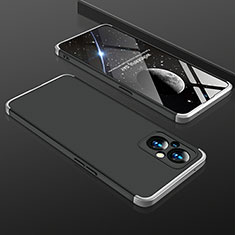 Coque Plastique Mat Protection Integrale 360 Degres Avant et Arriere Etui Housse pour Oppo Reno8 Z 5G Argent