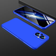 Coque Plastique Mat Protection Integrale 360 Degres Avant et Arriere Etui Housse pour Oppo Reno8 Z 5G Bleu