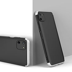 Coque Plastique Mat Protection Integrale 360 Degres Avant et Arriere Etui Housse pour Realme C11 Argent et Noir