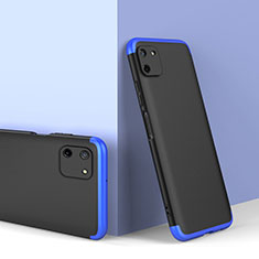 Coque Plastique Mat Protection Integrale 360 Degres Avant et Arriere Etui Housse pour Realme C11 Bleu et Noir