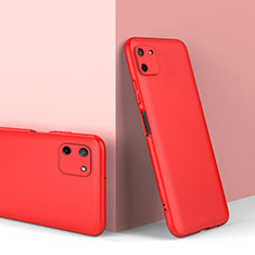 Coque Plastique Mat Protection Integrale 360 Degres Avant et Arriere Etui Housse pour Realme C11 Rouge