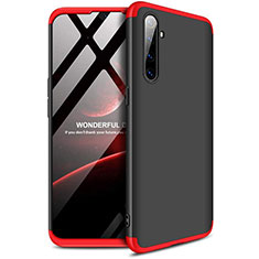 Coque Plastique Mat Protection Integrale 360 Degres Avant et Arriere Etui Housse pour Realme XT Rouge et Noir