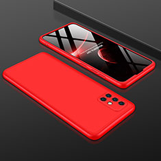 Coque Plastique Mat Protection Integrale 360 Degres Avant et Arriere Etui Housse pour Samsung Galaxy A51 5G Rouge