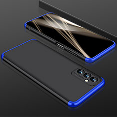 Coque Plastique Mat Protection Integrale 360 Degres Avant et Arriere Etui Housse pour Samsung Galaxy A82 5G Bleu et Noir